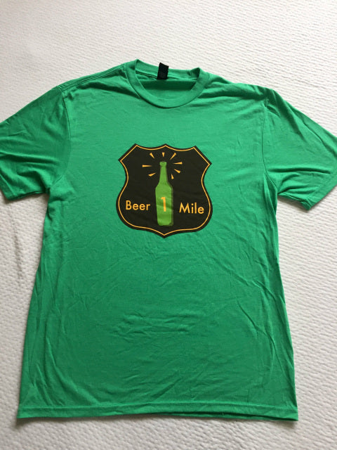 IPA 10K Men's SS Cotton Tee -Kelly Green- Beer Mile