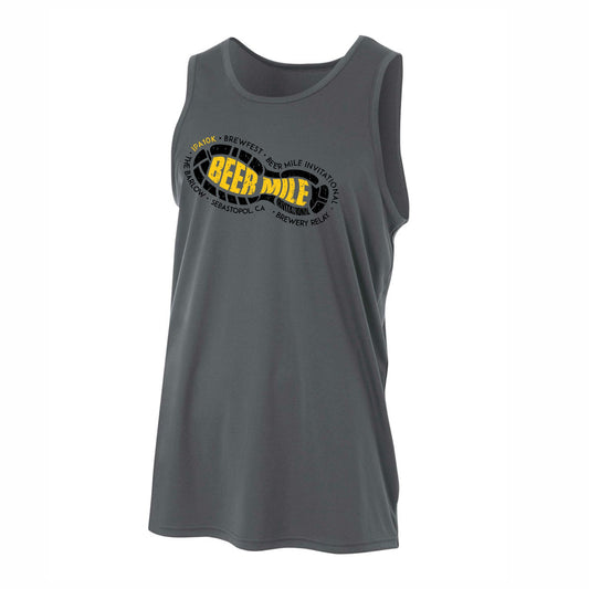 IPA 10K  Men's Tech Singlet -Graphite- Beer Mile